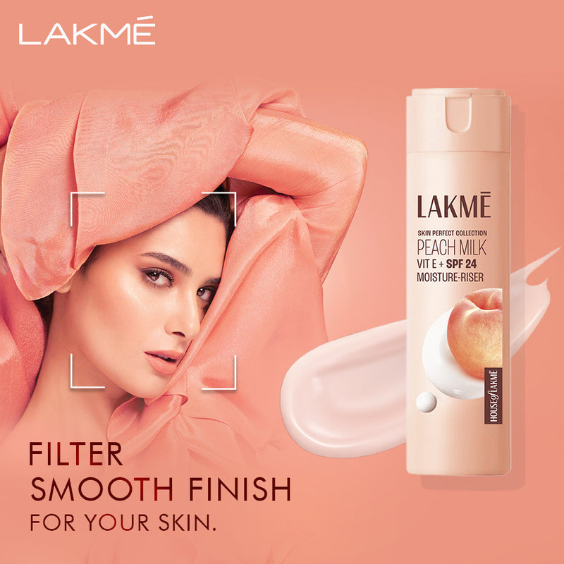 Lakmē Peach Ceramide Moisturizer with SPF 24| For Dry Skin, Normal Skin & Sensitive Skin 200ml