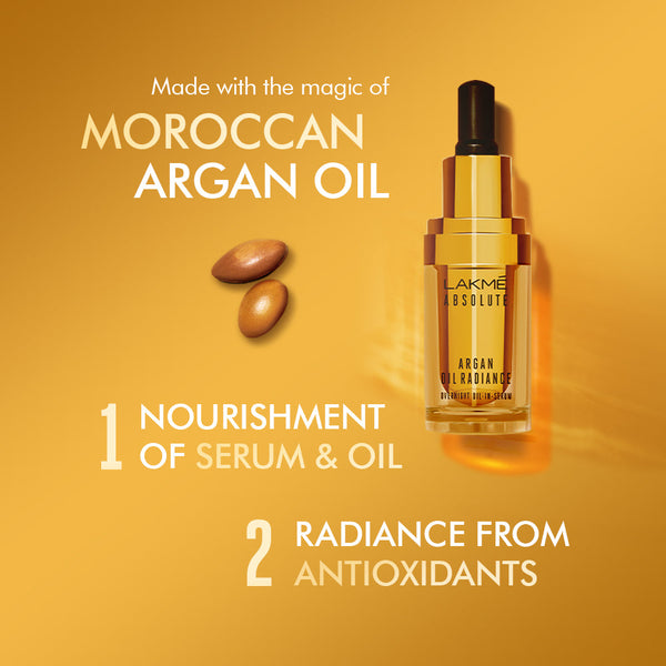 Lakmē Absolute Argan Oil Radiance Overnight Oil-in-Serum