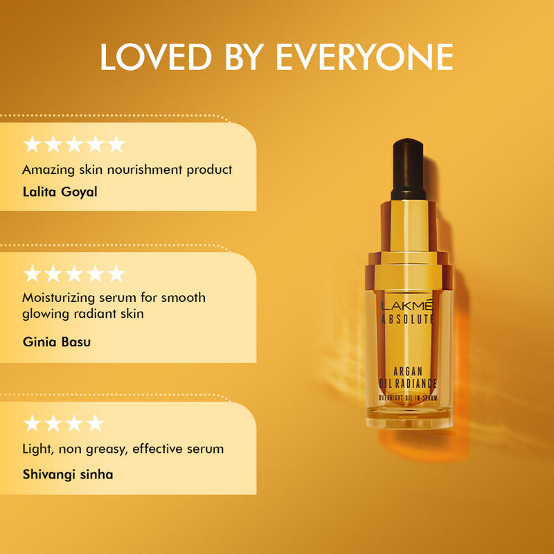 Lakmē Absolute Argan Oil Radiance Overnight Oil-in-Serum