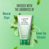 Lakmē 9to5 Matte Moist Clay Facewash, 50g