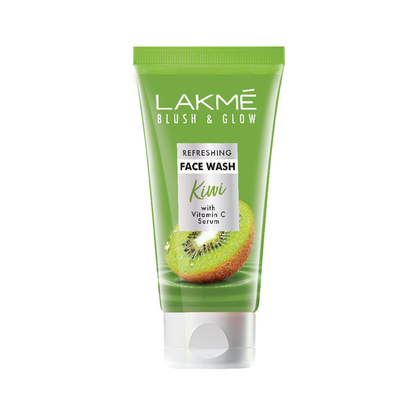 Lakmē Blush & Glow Refreshing Face Wash with Vitamin C Serum and Kiwi Fruit Extracts, 150gm