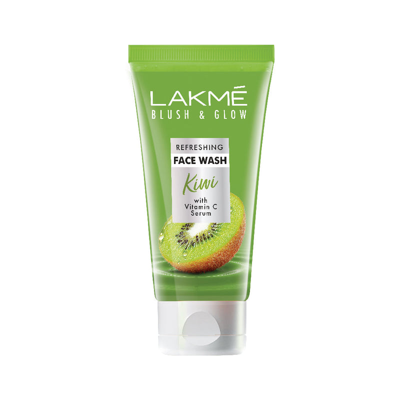 Lakmē Blush & Glow Refreshing Face Wash with Vitamin C Serum and Kiwi Fruit Extracts, 150gm