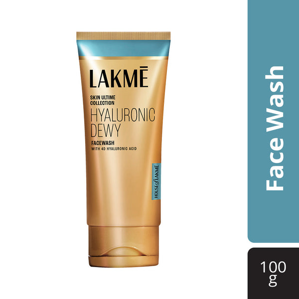 Lakmē Hyaluronic Dewy Facewash | Hyadrating Face Cleanser with 4D Hyaluronic Acid | 100g Face Wash