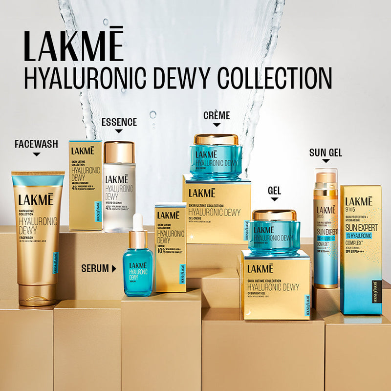 Lakmē Hyaluronic Dewy Facewash | Hyadrating Face Cleanser with 4D Hyaluronic Acid | 100g Face Wash