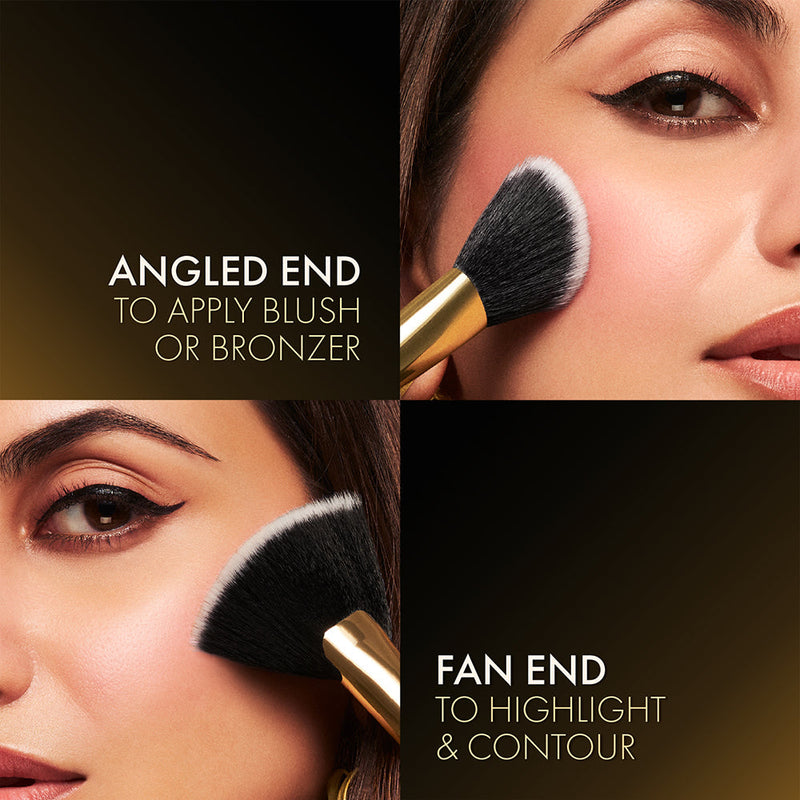 Lakmē Absolute Makeup Master Tools -  Dual Ended Blush and Contour Brush